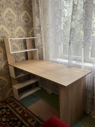 Стіл комп'ютерний з поличками лівоворуч RedWood Ванкувер Ш1416*В1226*Г600 Дуб сонома/Білий RLST24sonomawhite фото від покупців 8