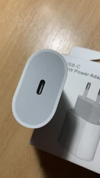 Комплект быстрой зарядки для Apple iPhone, iPad Сетевое зарядное устройство 20W USB-C Блок зарядки Type-C Power Adapter, Кабель зарядки Type-C to Lightning 1m White фото от покупателей 10