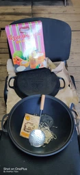 Казан Maysternya 8 л, Ø 34см чугунный WOK с крышкой-сковородой. Вес 9,79кг (Т405СР) фото от покупателей 8