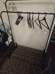 Вешалка напольная двойная стойка для одежды с полкой для обуви Loft Master Black фото от покупателей 5