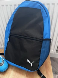 Рюкзак спортивный тканевый 17 л вмещает формат А4 Puma TeamGoal 09023802 Electric Blue Lemonade Black (4099685697540)