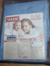 Электропростынь теплая простыня с подогревом Yasam 120х160 см Байка Голубой фото от покупателей 2