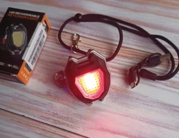 Портативний Акумуляторний LED ліхтарик брелок мультитул W5144 7 режимів прикурювач шнур магніт свисток з червоним світлом для кемпінгу та риболовлі