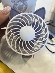 Портативный ручной вентилятор handy mini fan с аккумулятором 18650, черный со складной ручкой фото от покупателей 4
