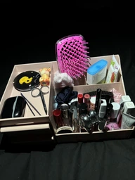 Органайзер/подставка для косметики настольный с выдвижными ящиками Cosmetics Organizer розовый (СО-28997) фото от покупателей 6