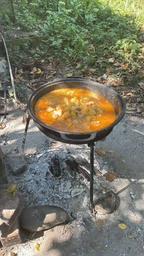 Казан Maysternya 8 л, Ø 34см чугунный WOK с крышкой-сковородой. Вес 9,79кг (Т405СР) фото от покупателей 7