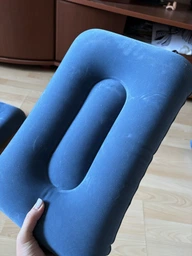 Надувная подушка Bestway синяя 42×26 см флокированная для кемпинга и путешествий (IND-67121-blue) фото от покупателей 2