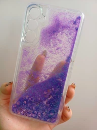 Чохол Glitter для Samsung Galaxy A34/A346 бампер рідкий блиск акваріум синій
