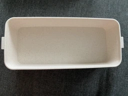 Ланч бокс на 2 уровня с эко пластика ложкой/вилкой и разделителем 750 мл Eco LUNCH бежевый (LB-103714) фото от покупателей 1