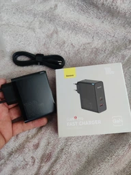 Адаптер мережевий Baseus Type-C to Typc-C cable Gan5 Pro Fast Charger |1USB/1Type-C, PD/QC, 100W/3A| (CCGP090202)