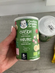 Рисово-пшеничные снеки Gerber с Бананами и Малиной для детей с 8 месяцев 35 г (7613037307641) фото от покупателей 8