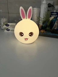 Дитячий нічник силіконовий Кролик Rabbit-Lamp нічна LED лампа на акумуляторі 5 кольорів підсвічування біло-рожевий фото від покупців 6
