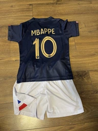 Форма футбольная детская Mbappe (Мбапе) 10 Сборная Франции 2024, 28-150-155, темно-синий-белый фото от покупателей 2