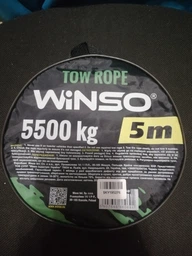 Трос буксировочный Winso 135550 с металлическими крючками 5.5 т лента 5 м (5907648380691) фото от покупателей 2