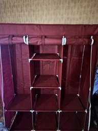 Складной каркасный тканевый текстильный шкаф на 3 секции Storage Wardrobe 88130 Синий (N-14) фото от покупателей 14