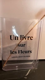 Ваза книга для квітів прозора з акрилу "Un livre sur les Fleurs"