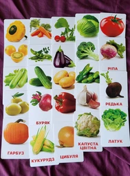 Карточки Домана ''Овощи'' на украинском языке, в наборе 24 карточек фото от покупателей 2