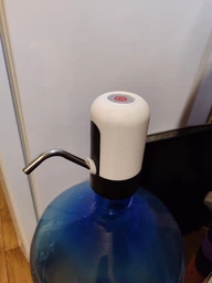 Электро помпа для бутилированной воды Water Dispenser EL-1014 аккумуляторная на бутыль белый фото от покупателей 1