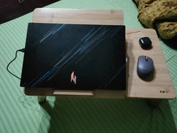 Бамбуковый столик для ноутбука MLT Home Zen 25 17 диагональ экологический бамбук регулировка высоты и наклона фото от покупателей 5