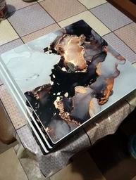 Виниловая наклейка на Playstation 4 Pro консоль и контроллер фиолетовый черный мрамор, арт.700453 фото от покупателей 1