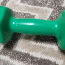 Гантель EasyFit 4 кг 1 шт з вініловим покриттям зелена цільна лита нерозбірна для фітнесу (EF-0040GR) фото від покупців 7