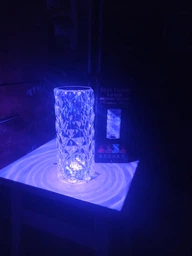 Ночник лампа RGB настольная Rose Diamond Table Lamp LED светильник кристалл с USB-зарядкой и пультом ромб фото от покупателей 11