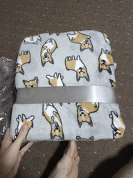 Плед Ardesto Flannel Корги Серый с оранжевым 160х200 см (ART0109PB) фото от покупателей 5