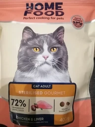 Корм для вибагливих стерилізованих котів Home Food з куркою та лівером 1,6кг (4820235020194) фото від покупців 4