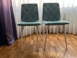 Стул для кухни N-41 Vetro Mebel Белый/Светло-серый (металл/ткань велюр) (N-41-light-grey-velur/ white)