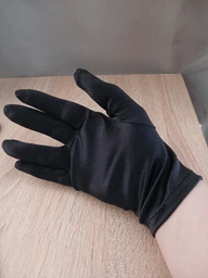 Елегантні жіночі рукавички короткі для фотосесії та свята Honey Fashion Accessories XS/S/M чорні (7-25) фото от покупателей 2