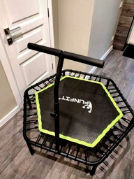 Батут для занятий фитнесом с ручкой FunFit 127 см Green фото от покупателей 16