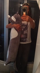 Мягкая игрушка обнимашка Кот батон 110 см My Kigu Серый (9009)