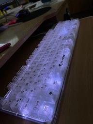 Клавиатура Yelandar AN-T20 проводная USB мембранная с подсветкой RGB White фото от покупателей 3