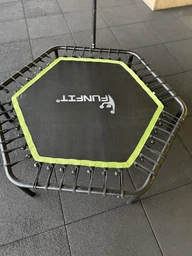 Батут для занятий фитнесом с ручкой FunFit 127 см Green фото от покупателей 11