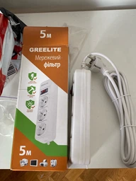 Мережевий фільтр подовжувач на 3 розетки Greelite SP3 5 м Білий (31901IM492)