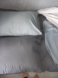 Комплект постельного белья Еней-Плюс Евро 200x220 см Luxe-0008 серый Microfiber (4820001331905)