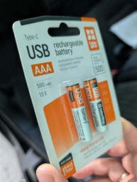 Аккумуляторная батарея ColorWay AAA USB-С 590 мАЧ 1.5В (Li-Polymer) (2pc.) (CW-UBAAA-09)