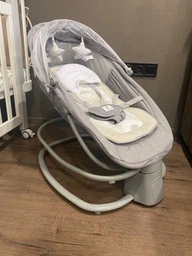 Укачивающий центр шезлонг Mastela 4 в 1 с таймером Grey-beige 8114 (25810) Бежево-серый фото от покупателей 1