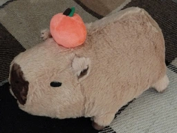 Капібара м'яка іграшка подушка сквишмеллоу антистрес подарунок capybara 40 см З мандаринкою