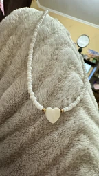 Чокер из бисера белый с сердцем бижутерия Fashion Jewerly (SVS)