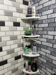 Угловая полка Corner для ванной комнаты Белая (АК-5517) фото от покупателей 1