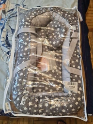 Кокон-гнездышко Baby Veres Smiling Animals white-grey 80х52 см 450.14