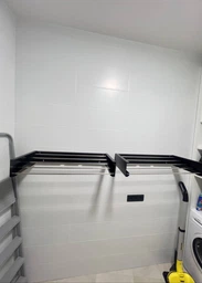 Сушарка для білизни настінна складна чорна 80см/5 рядків ІTALI LOFT фото від покупців 2