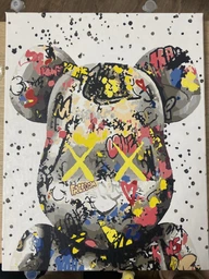 Картина по номерам "Bearbrick" холст на подрамнике 40x50 см RB-0802 фото от покупателей 10