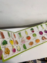 Магнитная книга пазл Овощи Развивающая Игрушка Монтессори Natura Puzzle 27 видов овощей (SC02)
