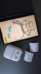 Портативный Мини Термопринтер Детский Mini Printer Bluetooth + Набор Термобумаги В Комплекте Голубой фото от покупателей 15