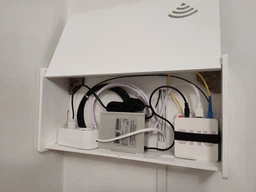 Полка для роутера Wi-Fi коробка 40*20*10 см Белая фото от покупателей 12