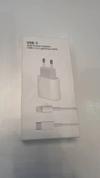 Сетевое зарядное устройство для iPad IPhone 14/13/12 20W USB-C + кабель type-c lightning 1М Комплект быстрой зарядки White