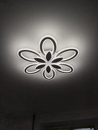 Люстра светодиодная потолочная LUMINARIA AURORA DOUBLE 120W 6F 620/80 WHITE 220V IP20, LED светильник с пультом ДУ фото от покупателей 4