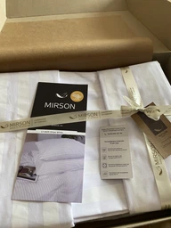 Комплект постельного белья MirSon Евро 200 x 220 Ranforce Elite 17-0605 Stripe White Ранфорс (2200008053611)